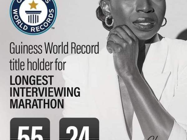 Clara Chizoba  from Okija, Anambra State Sets Guinness World Record for Longest Interview Marathon